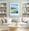 Swanage Bay Travel Print, Travel Poster of Swanage Bay, England, Dorset Coast Art, Dorset Gift, Wall Art Print