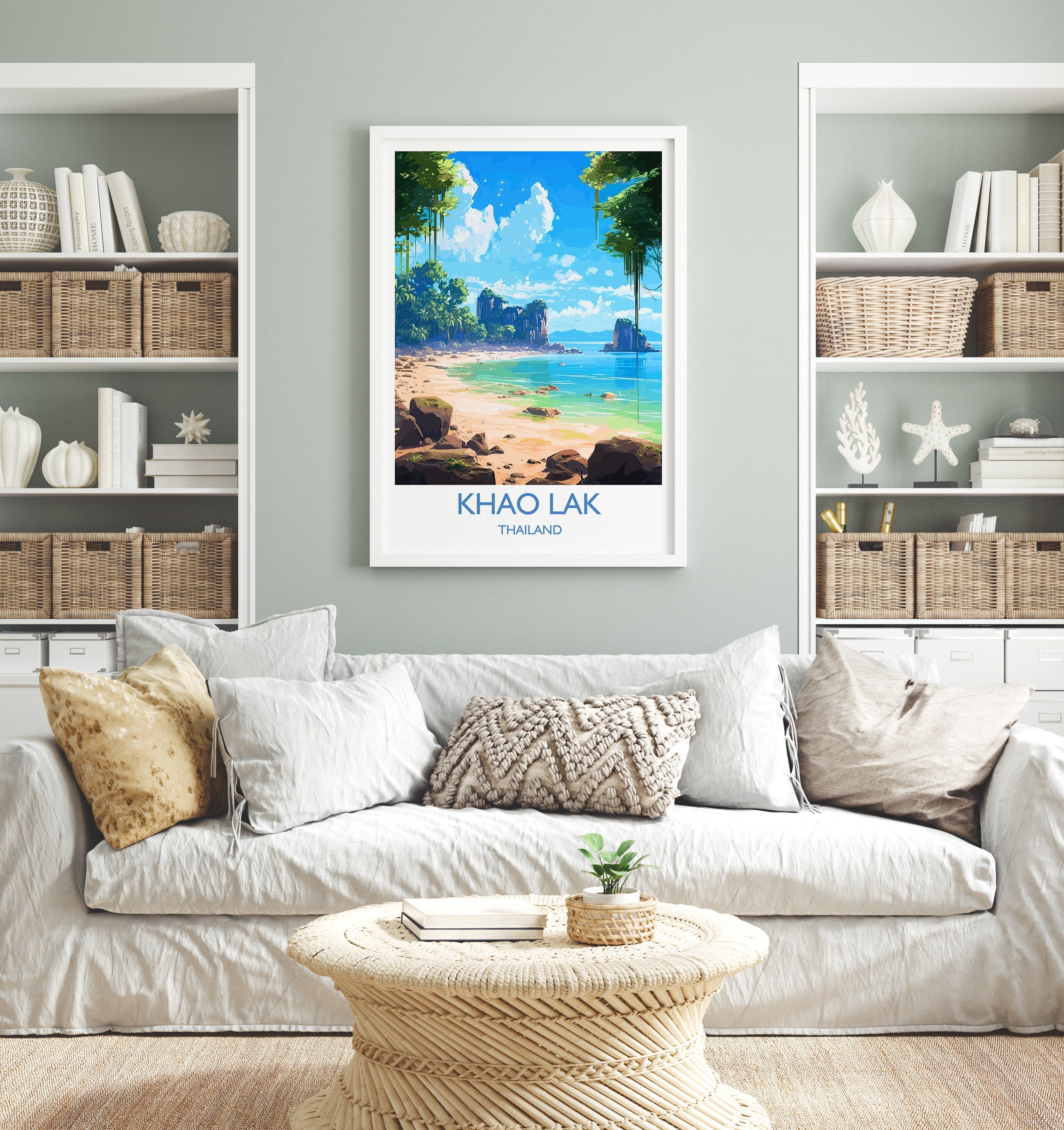 Khao Lak Travel Print, Travel Poster of Khao Lak, Thailand, Khao Lak Gift, Wall Art Print NQ Media Designs