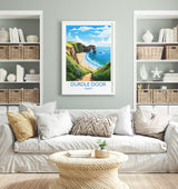 Durdle Door Travel Print, Travel Poster of Durdle Door, England, Dorset Coast Art, Dorset Gift, Wall Art Print NQ Media Designs