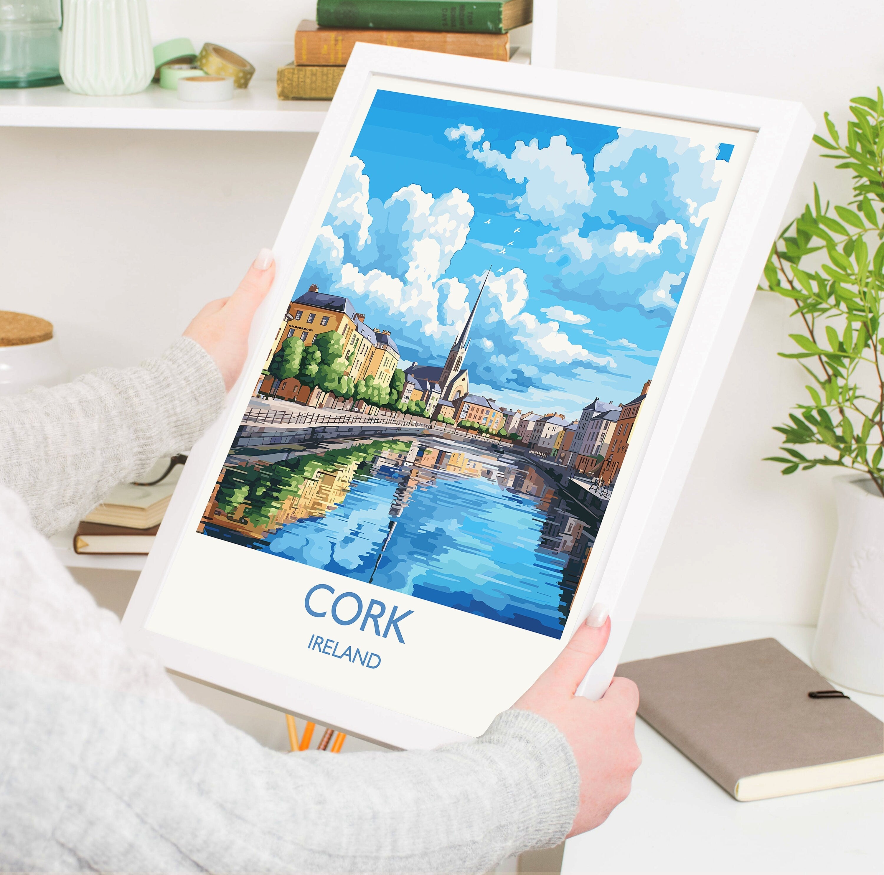 Cork Poster, Travel Print of Cork, Ireland, Cork Gift, Travel Gift NQ Media Designs