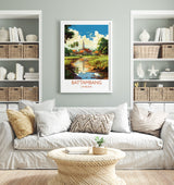 Battambang Travel Print, Travel Poster of Battambang, Cambodia, Battambang Gift, Cambodia Gift, Wall Art Print NQ Media Designs
