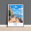 Nice Travel Poster, Travel Print of Nice, France, Nice Art, Nice Gift, Wall Art Print NQ Media Designs