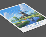 Gelderland Travel Poster, Travel Print of Gelderland, Netherlands, Dutch Art, Gelderland Gift, Wall Art Print NQ Media Designs