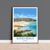 Bondi Beach Poster, Travel Print of Bondi Beach, Sydney, New South Wales, Australia, Travel Gift NQ Media Designs