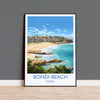 Bondi Beach Poster, Travel Print of Bondi Beach, Sydney, New South Wales, Australia, Travel Gift