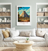 Chichen Itza Poster, Travel Print of Chichen Itza, Mexico, Chichen Itza gift, Travel Gift NQ Media Designs