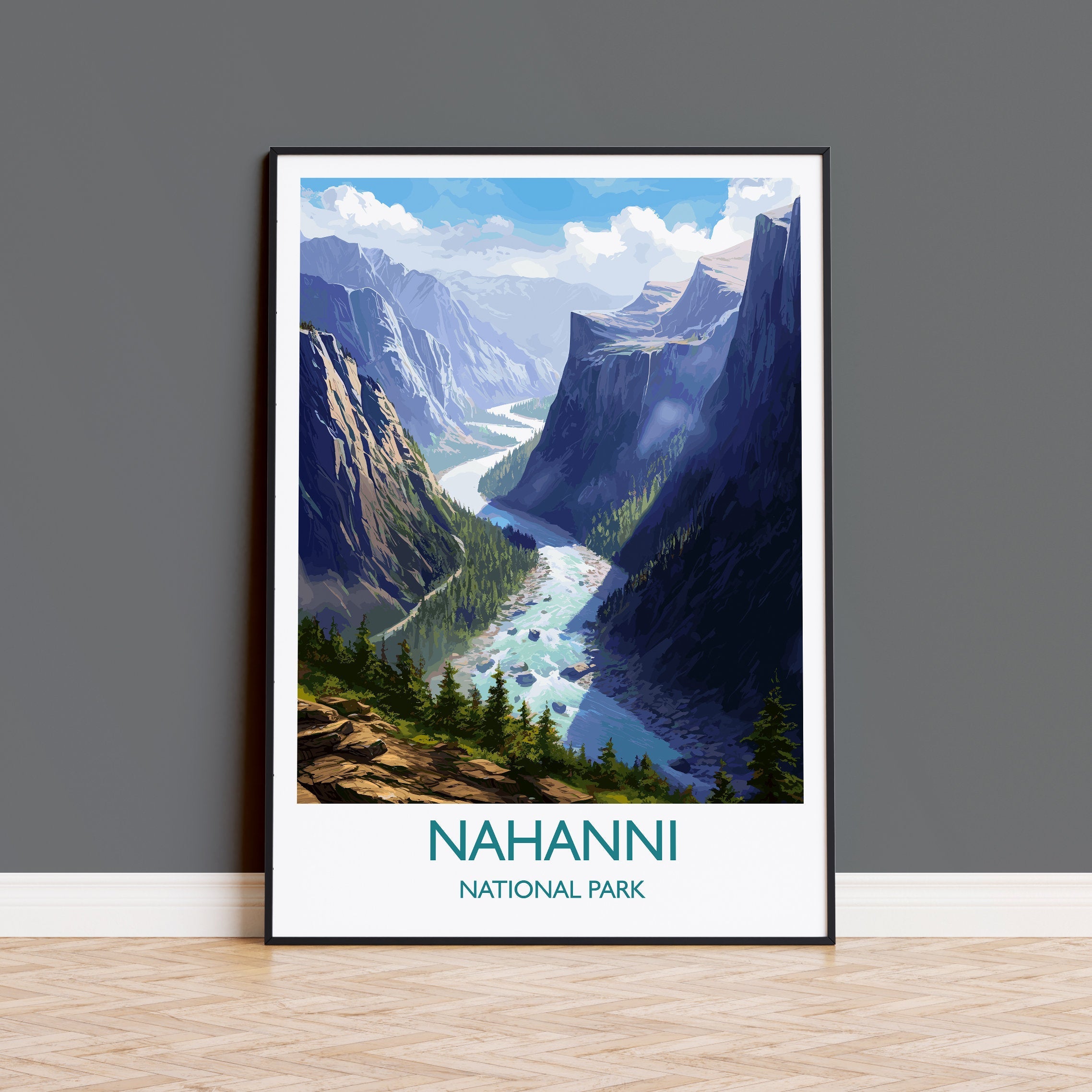 Nahanni National Park Poster, Travel Print of Nahanni National Park, National Park, Canada, Travel Gift NQ Media Designs