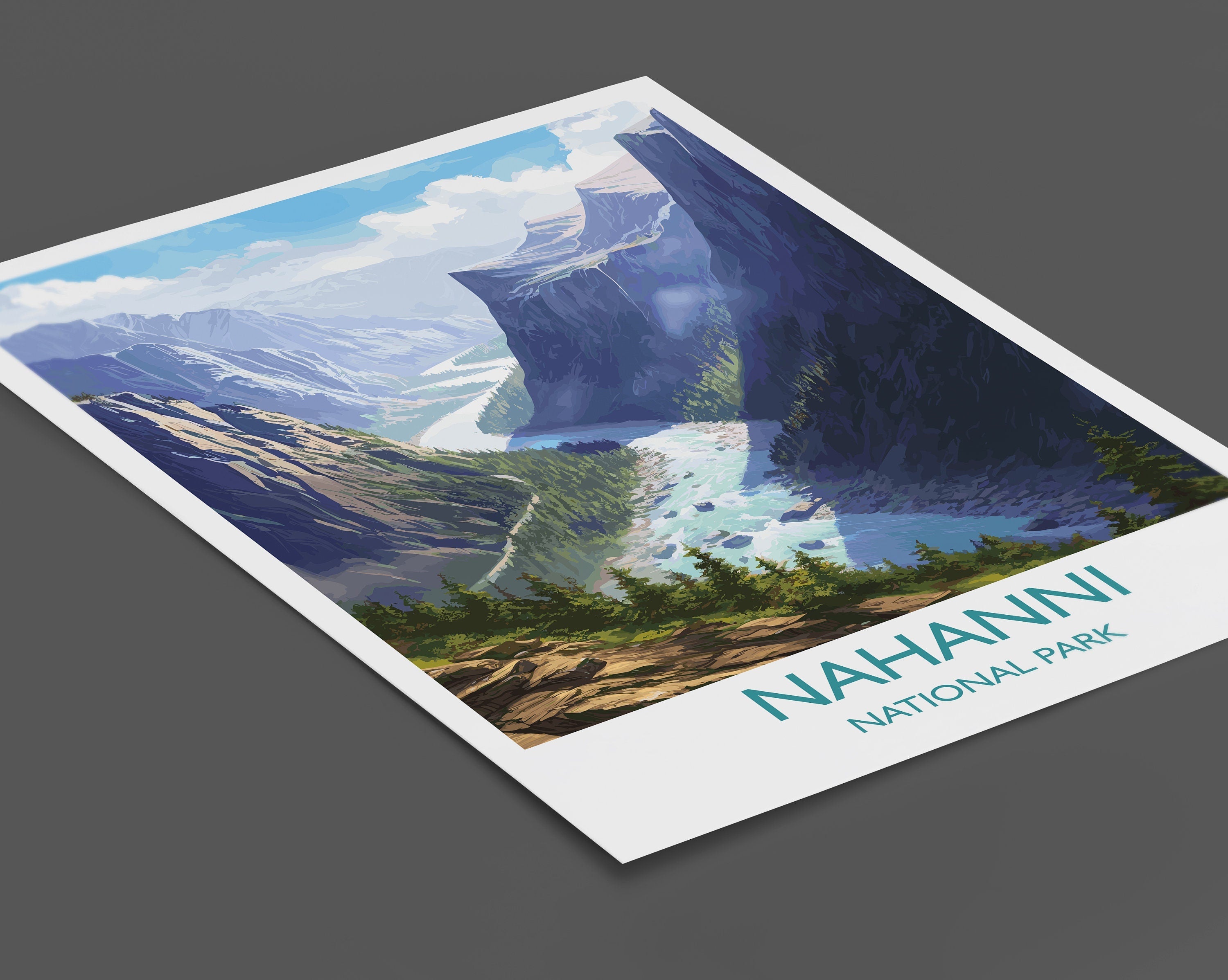 Nahanni National Park Poster, Travel Print of Nahanni National Park, National Park, Canada, Travel Gift NQ Media Designs