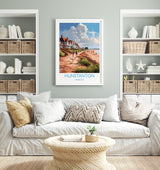 Hunstanton Beach Travel Print, Travel Poster of Hunstanton Beach, Norfolk, England, Norfolk Art, Norfolk Gift, Wall Art Print NQ Media Designs