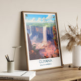 Guyana Travel Print, Travel Poster of Guyana, South America, Guyana Art, Guyana Gift, Wall Art Print NQ Media Designs