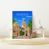 Valencia Travel Print, Travel Poster of Valencia, Spain, Valencia Cityscape, Valencia Gift