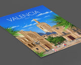 Valencia Travel Print, Travel Poster of Valencia, Spain, Valencia Cityscape, Valencia Gift NQ Media Designs