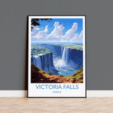Victoria Falls Print, Travel Poster of Victoria Falls, Zimbabwe, Africa, Travel Gift NQ Media Designs