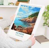 Acadia Poster, Travel Print of Acadia National Park, Maine, USA, Acadia Travel Gift NQ Media Designs