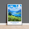 Ullswater Travel Poster, Ullswater Travel Print, England, Cumbria Art, Ullswater Gift, Wall Art Print NQ Media Designs