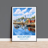 Rockport Poster, Travel Print of Rockport, Massachusetts, USA, Travel Gift NQ Media Designs
