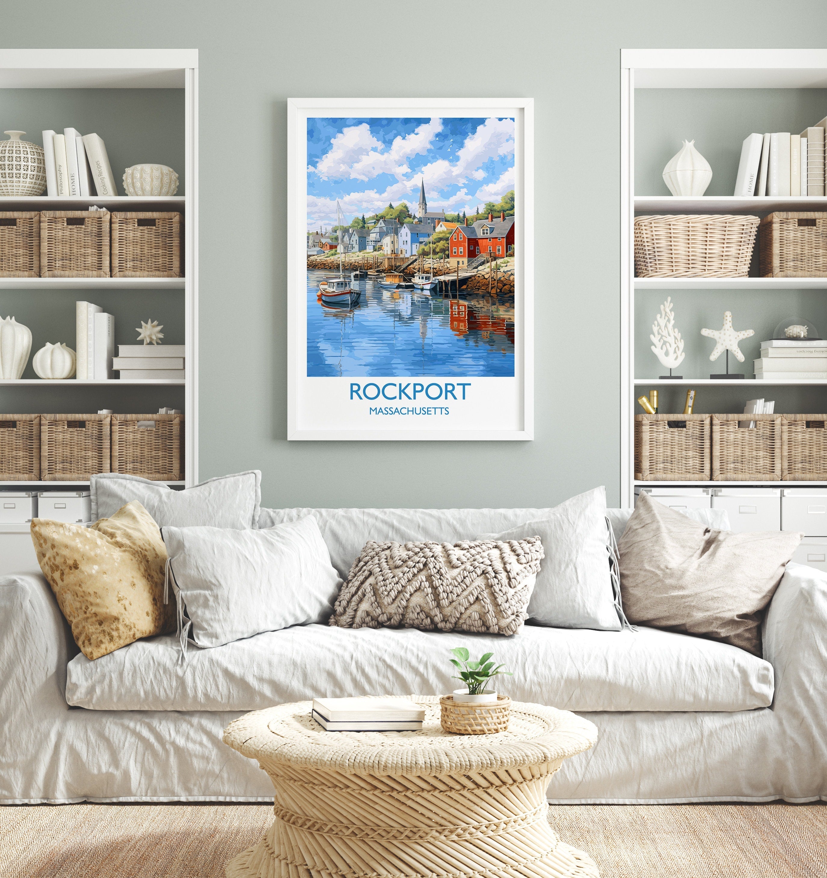 Rockport Poster, Travel Print of Rockport, Massachusetts, USA, Travel Gift NQ Media Designs