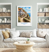 Clovelly Travel Poster, Clovelly Travel Print, England, Devon Art, Devon Gift, Wall Art Print NQ Media Designs