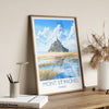 Mont St Michel Poster, Travel Print of Mont St Michel,Normandy, France, Europe, Mont St Michel Gift