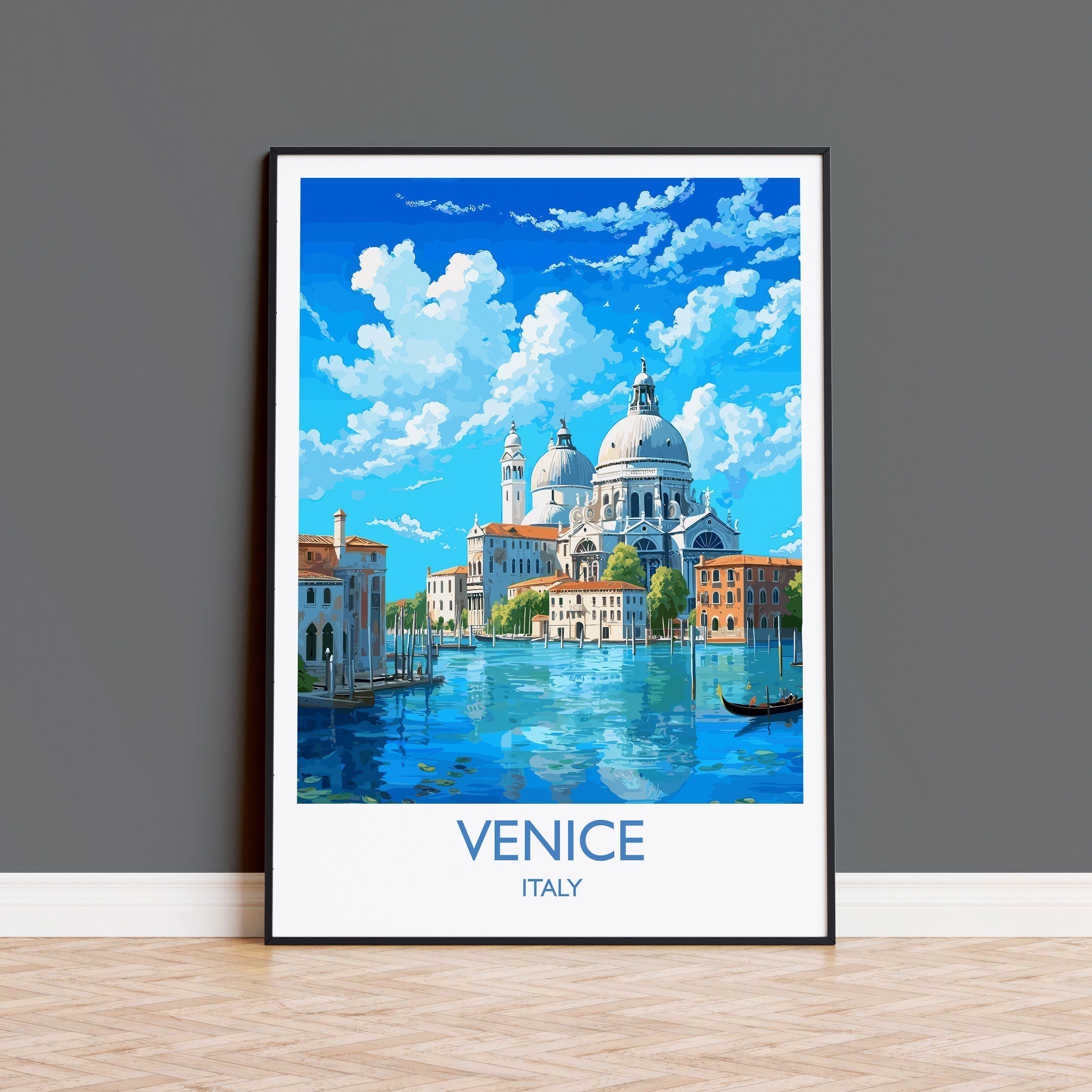 Venice Travel Poster, Travel Print of Venice, Italy, Venice Art, Venice Gift, Wall Art Print NQ Media Designs