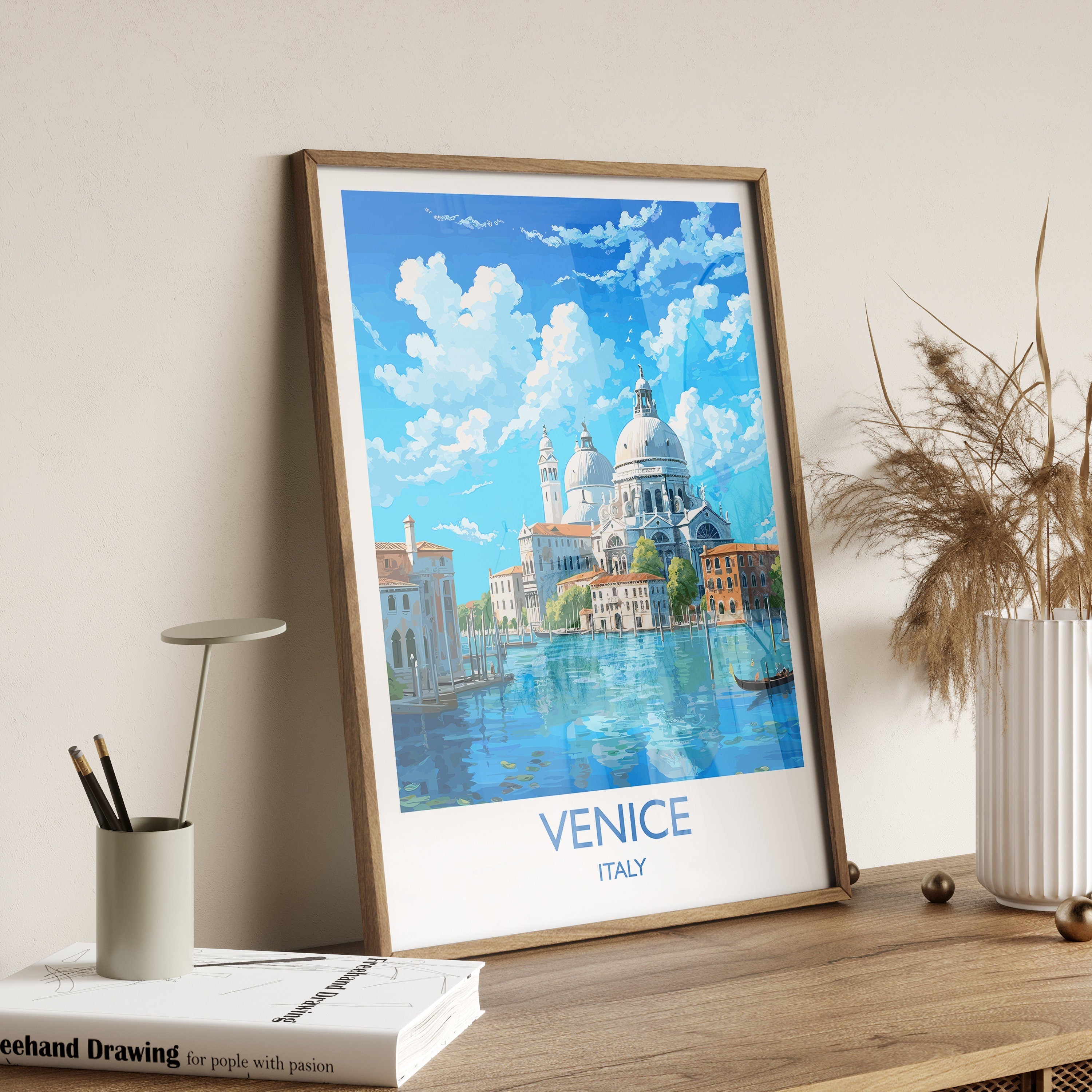 Venice Travel Poster, Travel Print of Venice, Italy, Venice Art, Venice Gift, Wall Art Print NQ Media Designs
