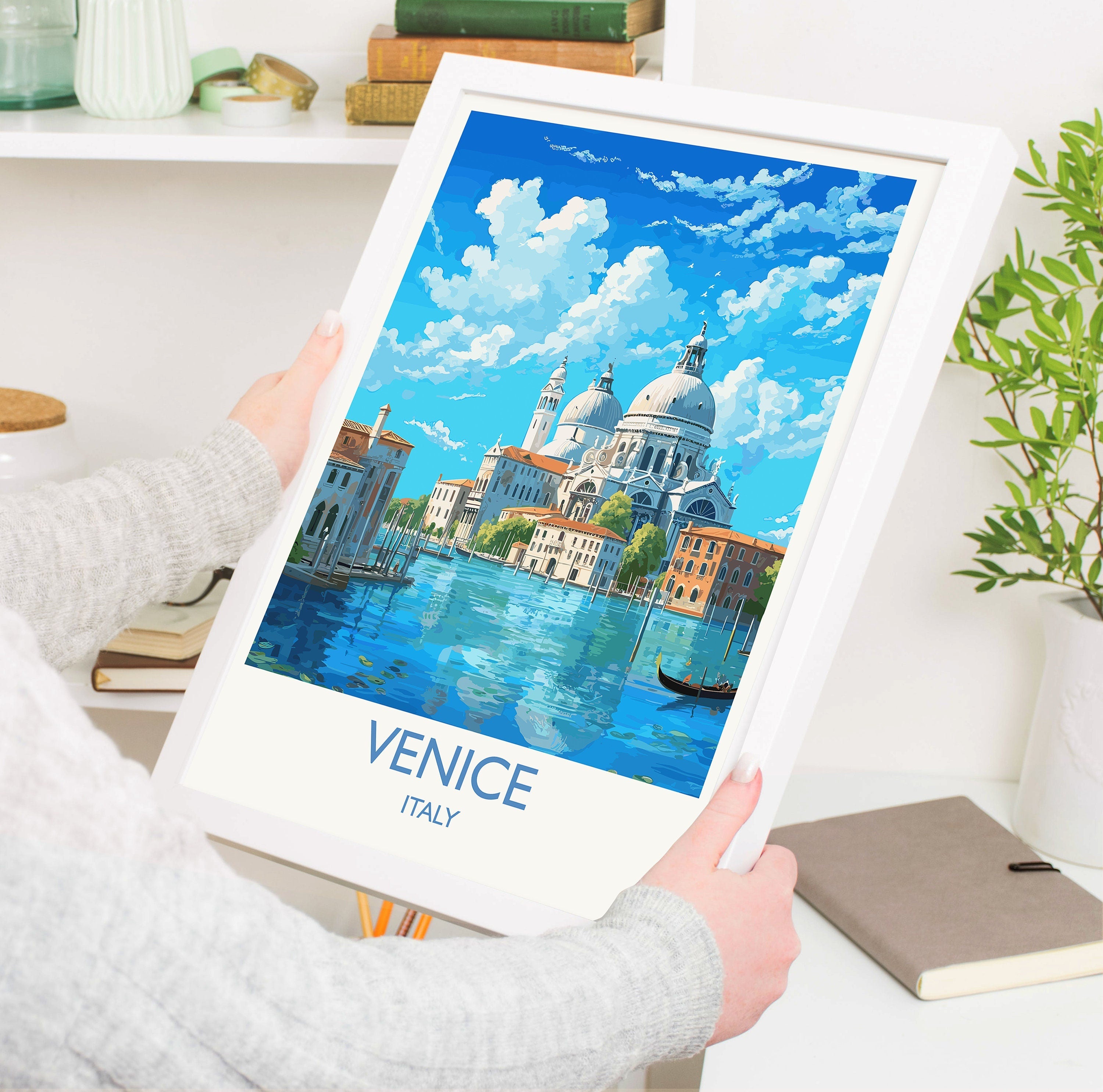 Venice Travel Poster, Travel Print of Venice, Italy, Venice Art, Venice Gift, Wall Art Print NQ Media Designs