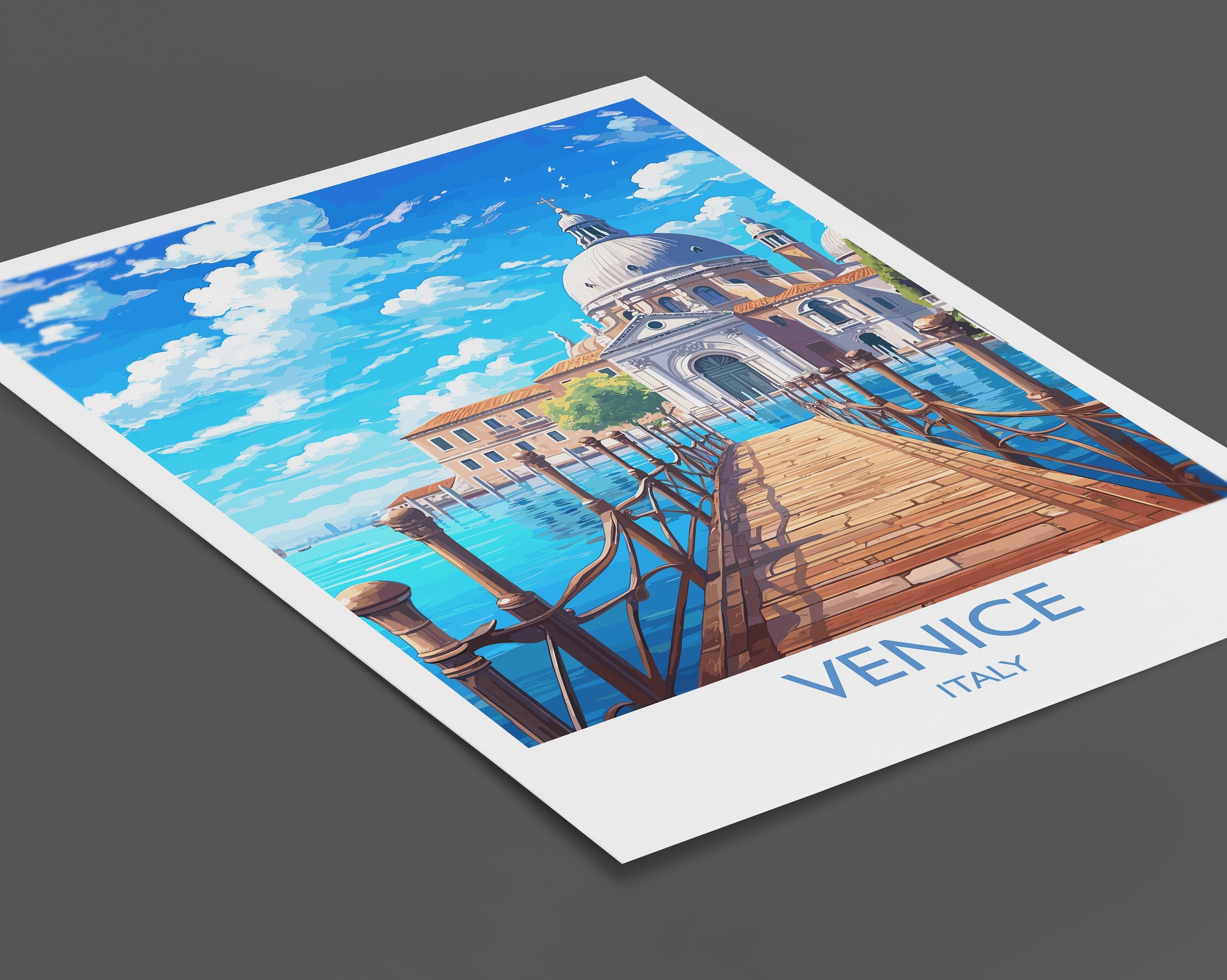 Venice Travel Print, Travel Poster of Venice, Italy, Venice Art, Venice Gift, Wall Art Print NQ Media Designs
