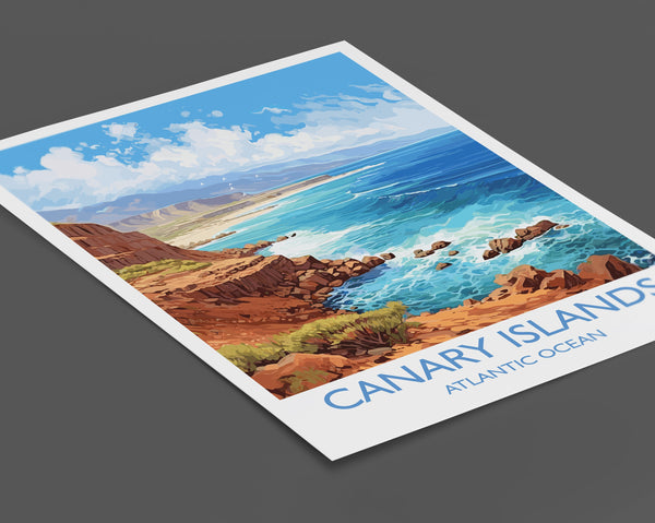 Canary Islands Travel Print, Travel Poster of Canary Islands , Canary Islands Gift, Wall Art Print