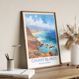 Canary Islands Travel Print, Travel Poster of Canary Islands , Canary Islands Gift, Wall Art Print NQ Media Designs