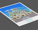 Sofia Travel Poster, Travel Print of Sofia, Bulgaria, Sofia Cityscape, St Alexander Nevsky Cathedral, Sofia Gift NQ Media Designs