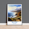 Big Sur Travel Poster, Travel Print of Big Sur, California, Big Sur Gift, USA Gift, Wall Art Print