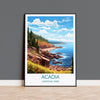 Acadia Travel Print, Travel Poster of Acadia National Park, Maine, USA, Acadia Travel Gift NQ Media Designs