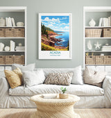 Acadia Travel Print, Travel Poster of Acadia National Park, Maine, USA, Acadia Travel Gift NQ Media Designs