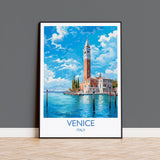 Venice Print, Travel Poster of Venice, Italy, Venice Art, Venice Gift, Wall Art Print NQ Media Designs