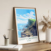 Giants Causeway Travel Print, Travel Poster of Giants Causeway, Ireland, Giants Causeway Gift, Ireland Gift, Wall Art Print