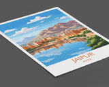 Jaipur Travel Print, Travel Poster of Jaipur, India, Jaipur Gift, India Gift, Wall Art Print NQ Media Designs