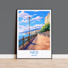 Nice Travel Print, Travel Poster of Nice, France, Nice Art, Nice Gift, Wall Art Print NQ Media Designs