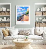 Nice Travel Print, Travel Poster of Nice, France, Nice Art, Nice Gift, Wall Art Print NQ Media Designs