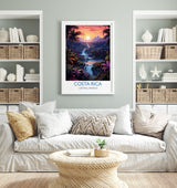 Costa Rica Travel Print, Travel Poster of Costa Rica, Central America, Costa Rica Gift, Wall Art Print NQ Media Designs