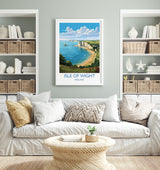 Isle of Wight Travel Poster, Travel Print of Isle of Wight, England, Coast Art, Isle of Wight Gift, Wall Art Print NQ Media Designs
