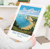 Isle of Wight Travel Poster, Travel Print of Isle of Wight, England, Coast Art, Isle of Wight Gift, Wall Art Print