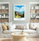 Ambleside Travel Print, Ambleside Travel Poster, England, Cumbria Art, Ambleside Gift, Lake District, Wall Art Print NQ Media Designs