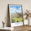 Beaune Travel Poster, Travel Print of Beaune, France, Burgundy Art, Beaune Gift, Wall Art Print