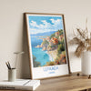 Lefkada Travel Poster, Travel Print of Lefkada, Greece Gift, Greek Islands Art, Lefkada Gift, Wall Art Print