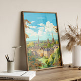 Oxford Travel Poster, Travel Print of Oxford, Oxfordshire, England, Oxford Gift, Oxford University, UK Gift, Wall Art Print NQ Media Designs