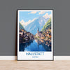 Hallstatt Poster, Travel Print of Hallstatt, Austria, Hallstatt Gift, Travel Gift