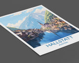 Hallstatt Poster, Travel Print of Hallstatt, Austria, Hallstatt Gift, Travel Gift NQ Media Designs