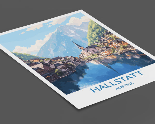 Hallstatt Poster, Travel Print of Hallstatt, Austria, Hallstatt Gift, Travel Gift