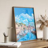 Pula Travel Print, Travel Poster of Pula, Croatia, Pula Art, Croatia Gift, Croatia Wall Art Print NQ Media Designs