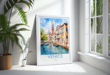 Venice Poster, Travel Print of Venice, Italy, Venice Gift, Travel Watercolour Gift NQ Media Designs